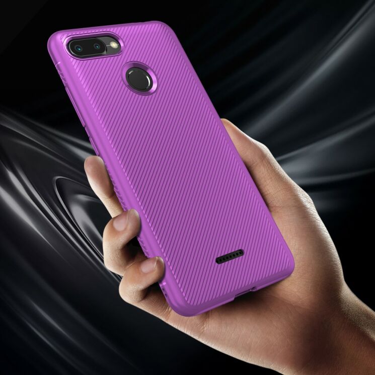 Защитный чехол UniCase Twill Soft для Xiaomi Redmi 6 - Purple: фото 2 из 7