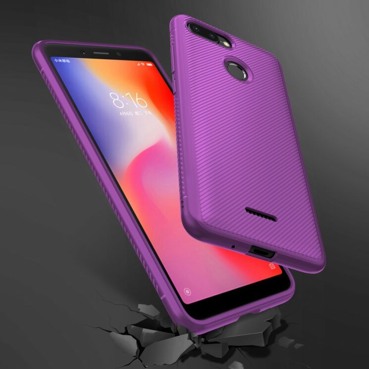 Защитный чехол UniCase Twill Soft для Xiaomi Redmi 6 - Purple: фото 3 из 7