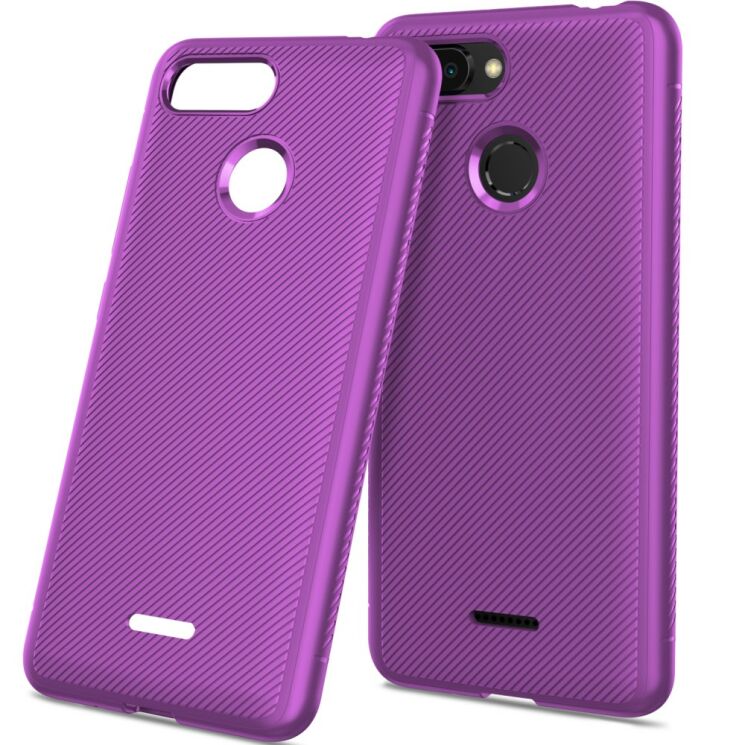 Защитный чехол UniCase Twill Soft для Xiaomi Redmi 6 - Purple: фото 1 из 7