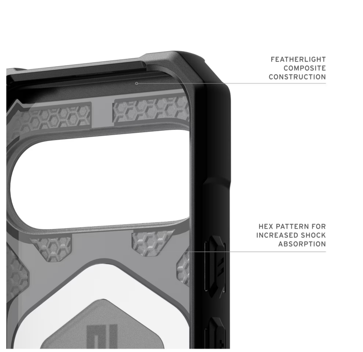 Захисний чохол URBAN ARMOR GEAR Pathfinder Clear Pro для Google Pixel 10 Pro (614469113140) - Ash: фото 9 з 9