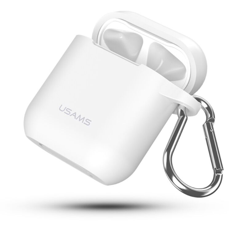 Защитный чехол USAMS Silicone Case для Apple AirPods 1 / 2 - White: фото 1 из 16