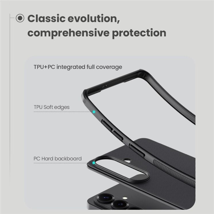 Защитный (PC+TPU) чехол NILLKIN Frosted Shield Pro Magnetic для Samsung Galaxy S26 FE - Black: фото 9 из 10