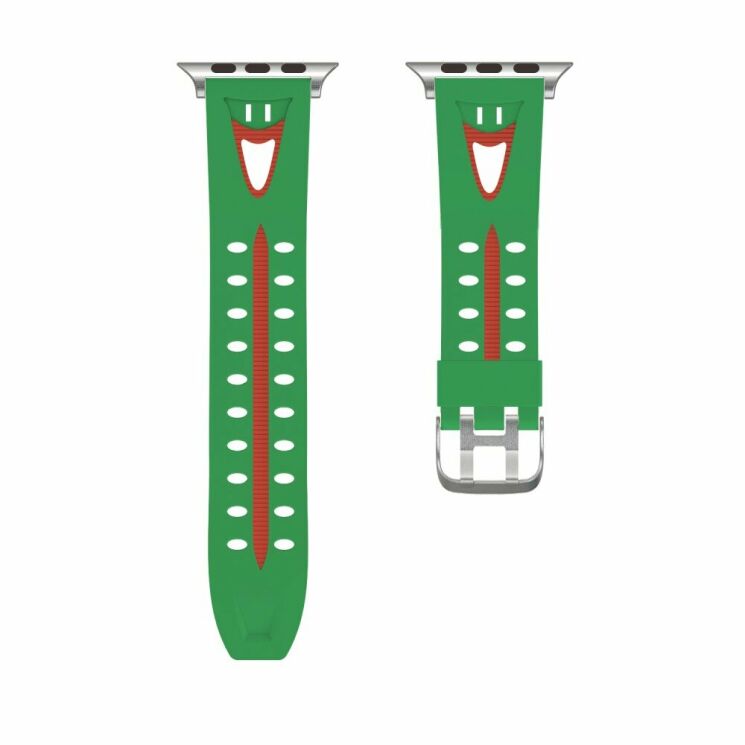 Ремешок UniCase Sport Style для Apple Watch 46 / 45 / 44 / SE 44 / 42 (Series 1-3) / Ultra / Ultra 2 - Green: фото 2 из 5