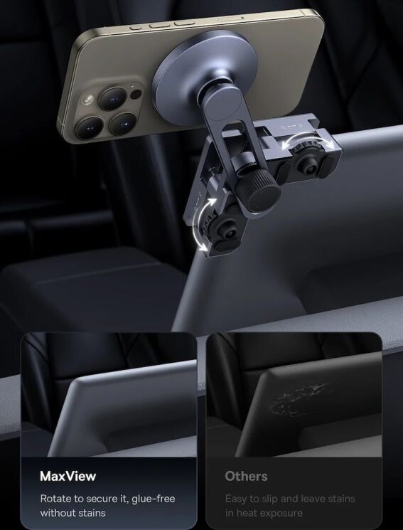 Автомобільний тримач Baseus MaxView Magnetic Car Mount (C40180701813-00) - Grey: фото 10 з 24