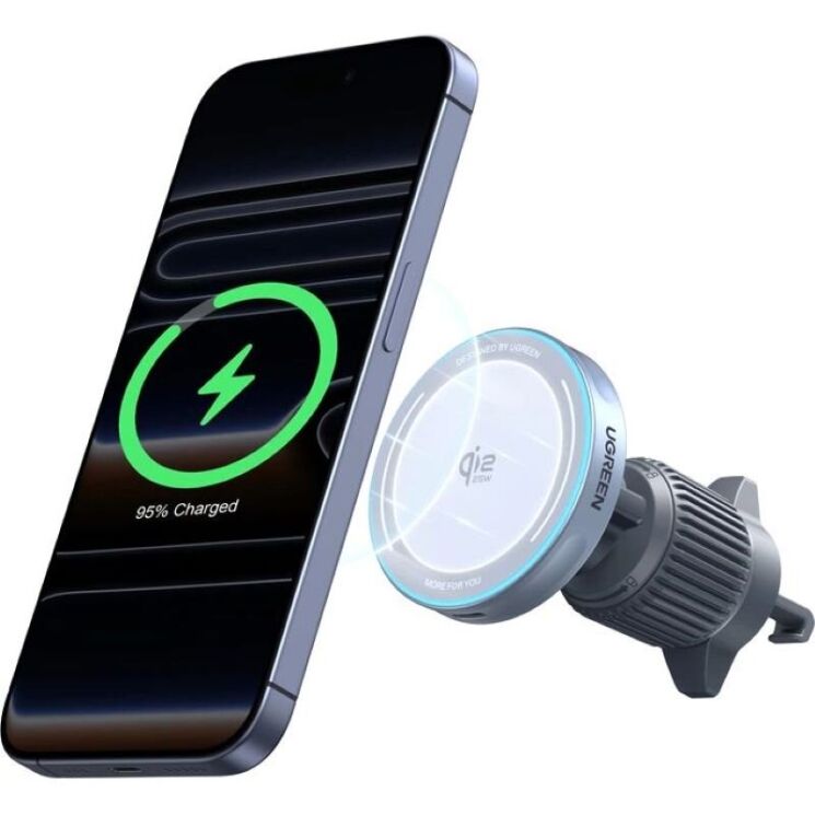 Автомобильный держатель с беспроводной зарядкой UGREEN W758 Magnetic Qi2.2 (25W) 55967 - Starlight Blue (982711L) Автомобильный держатель с беспроводной зарядкой UGREEN W758 Magnetic Qi2.2 (25W) 55967 - Starlight Blue: фото 2 из 13