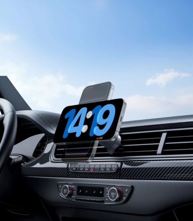 Автомобильный держатель с беспроводной зарядкой UGREEN W758 Magnetic Qi2.2 (25W) 55967 - Starlight Blue (982711L) Автомобильный держатель с беспроводной зарядкой UGREEN W758 Magnetic Qi2.2 (25W) 55967 - Starlight Blue: фото 11 из 13