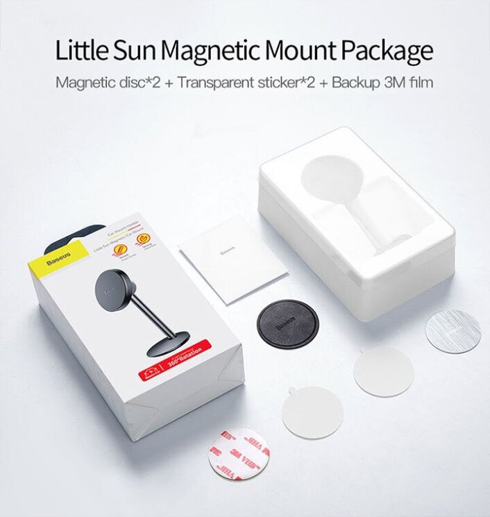 Автомобильный держатель Baseus Little Sun (SUTY-01) - Black: фото 27 из 27