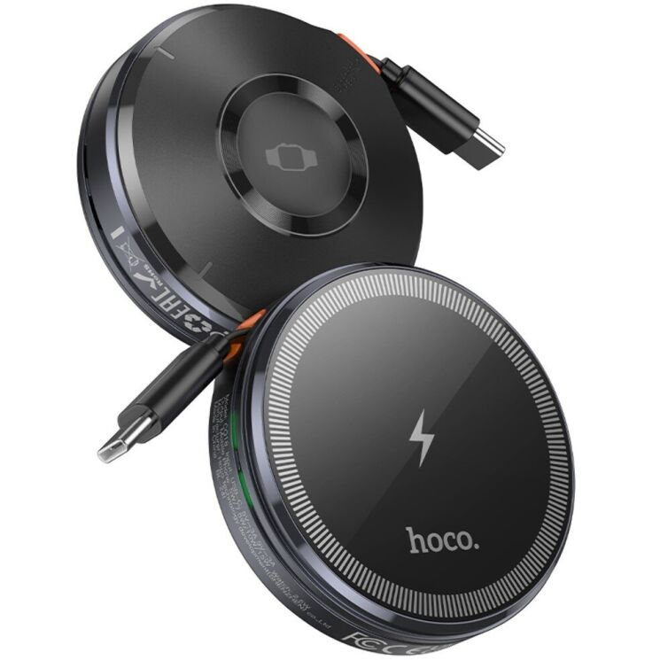 Бездротовий зарядний пристрій Hoco CQ18 2 in 1 (15W) + iWatch - Metal gray: фото 5 з 8