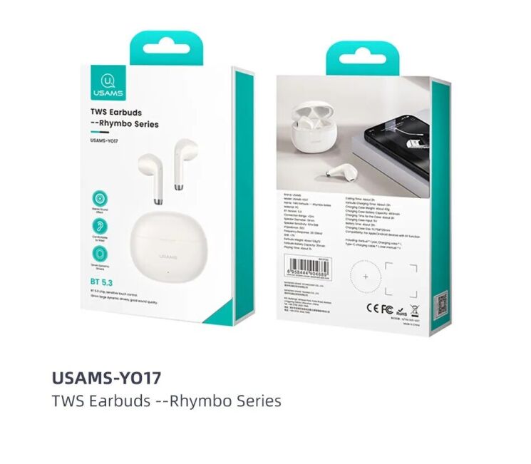 Беспроводные наушники Usams US-YO17 Rhymbo Series - Black: фото 16 из 16