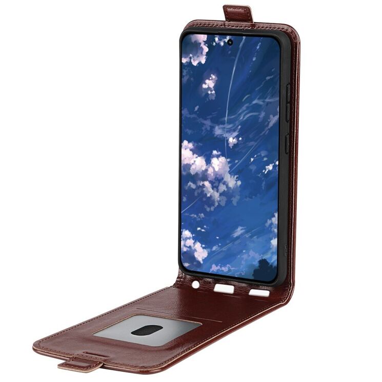 Чехол Deexe Flip Case для Motorola Moto G32 - Brown: фото 4 из 8