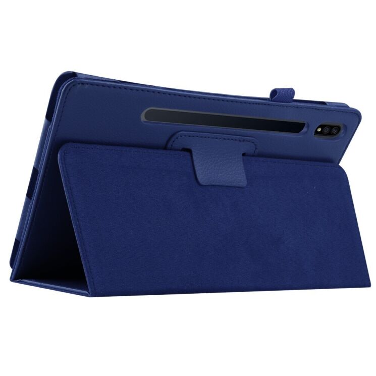 Чехол Deexe Folder Style для Samsung Galaxy Tab S7 Plus (T970/975) / S8 Plus (T800/806) - Dark Blue: фото 4 из 7