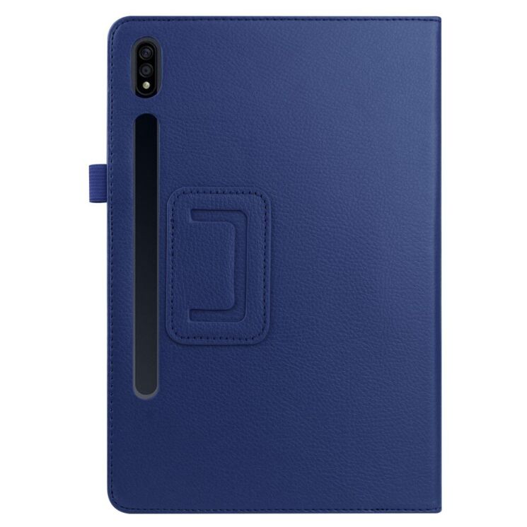 Чехол Deexe Folder Style для Samsung Galaxy Tab S7 Plus (T970/975) / S8 Plus (T800/806) - Dark Blue: фото 2 из 7