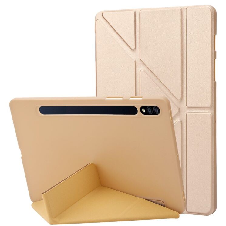 Чехол Deexe Origami Series для Samsung Galaxy Tab S10 Plus - Gold: фото 1 из 4