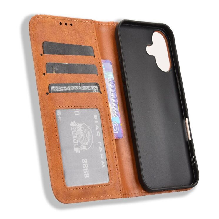 Чехол Deexe Retro Style для Apple iPhone 16 - Brown: фото 4 из 8