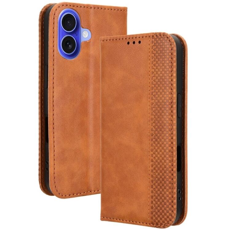 Чехол Deexe Retro Style для Apple iPhone 16 - Brown: фото 1 из 8