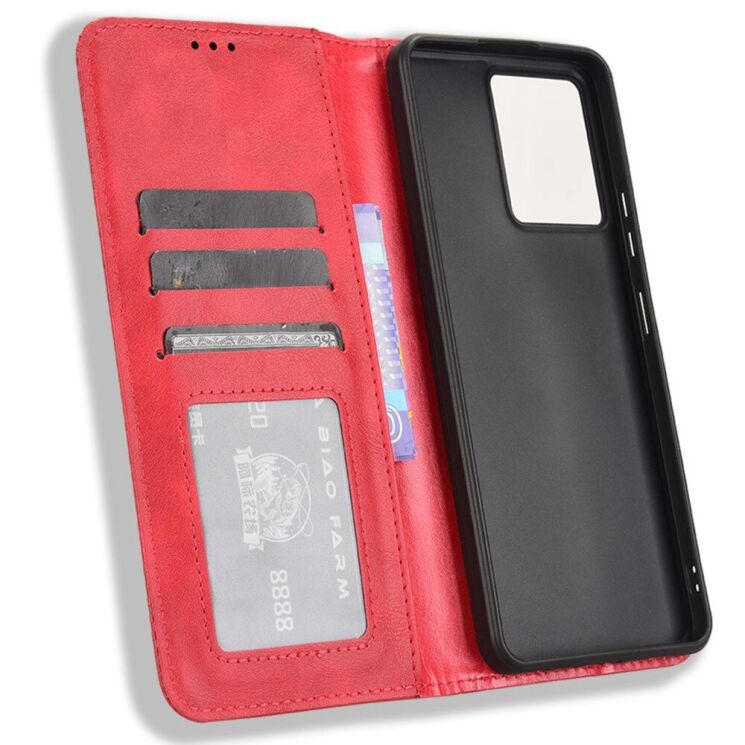Чехол Deexe Retro Style для Blackview Color 8 / Oscal Modern 8 - Red: фото 4 из 7