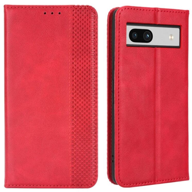 Чехол Deexe Retro Style для Google Pixel 7a - Red: фото 1 из 7
