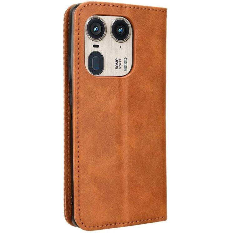 Чехол Deexe Retro Style для Motorola Edge 50 Ultra - Brown: фото 6 из 7