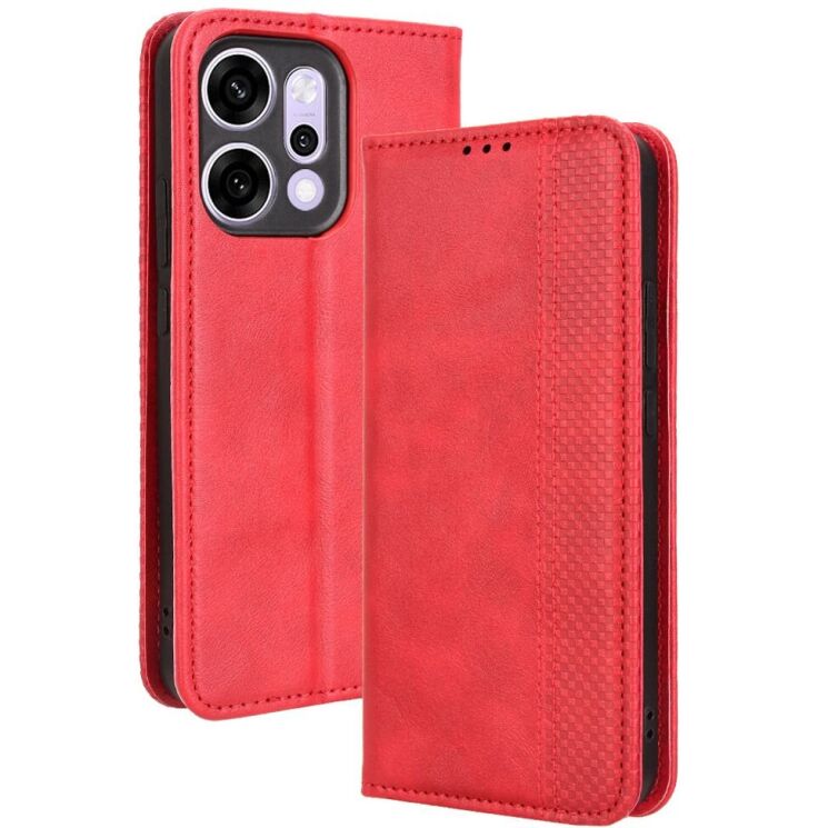 Чохол Deexe Retro Style для OPPO Reno 14 5G - Red: фото 1 з 19