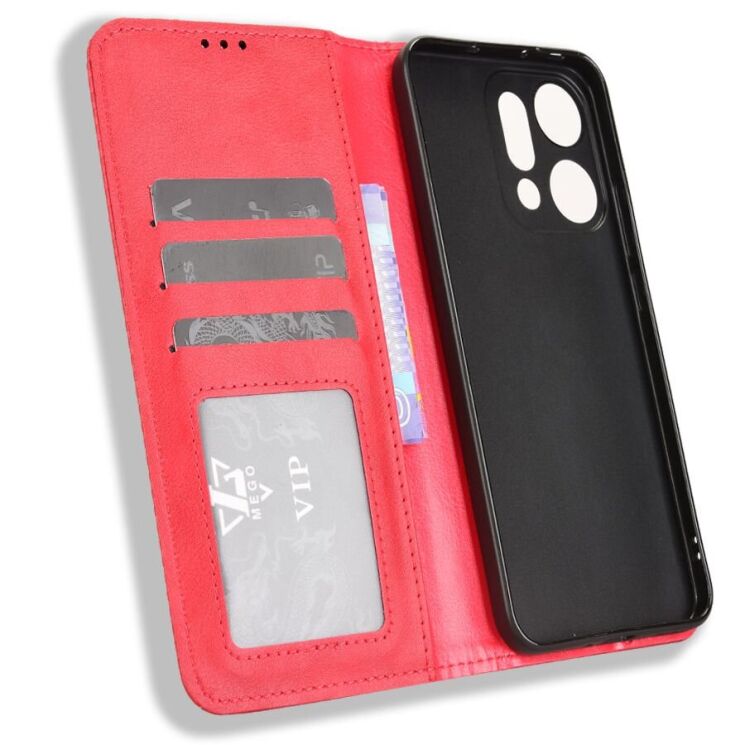 Чохол Deexe Retro Style для OPPO Reno 14 5G - Red: фото 5 з 19