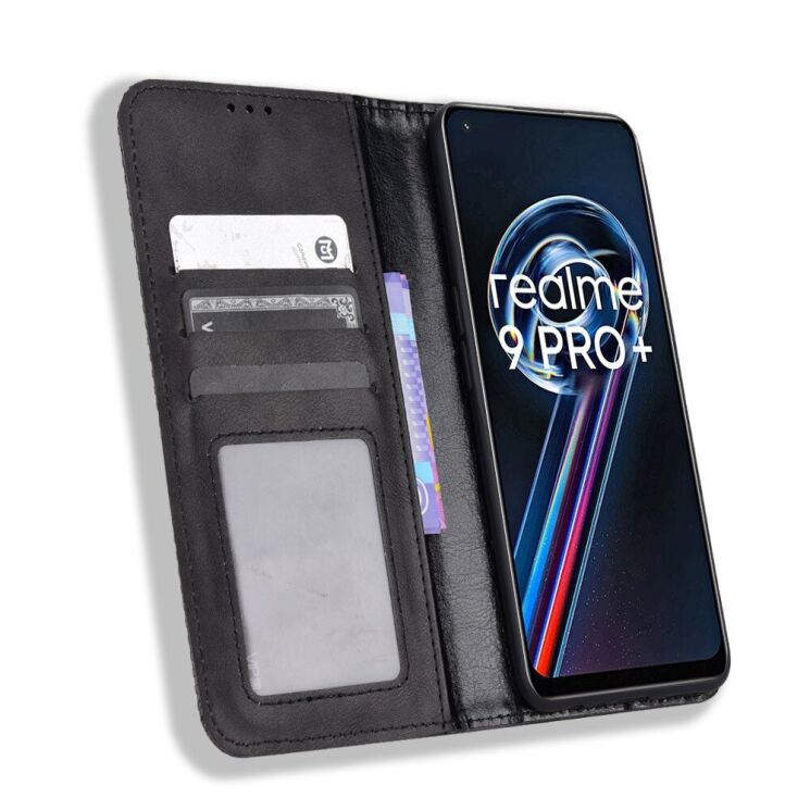 Чохол Deexe Retro Style для Realme 9 Pro+ / 9 4G - Black: фото 4 з 7