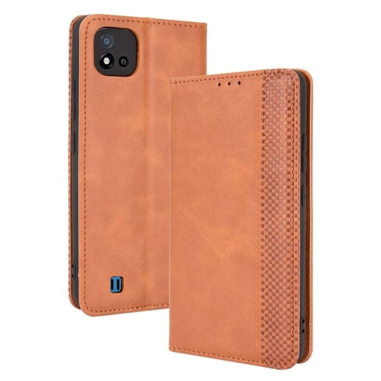 Чехол Deexe Retro Style для Realme C11 2021 - Brown: фото 1 из 12