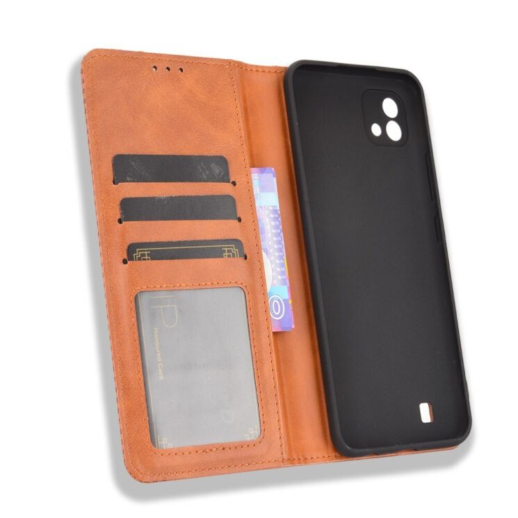 Чехол Deexe Retro Style для Realme C11 2021 - Brown: фото 3 из 12