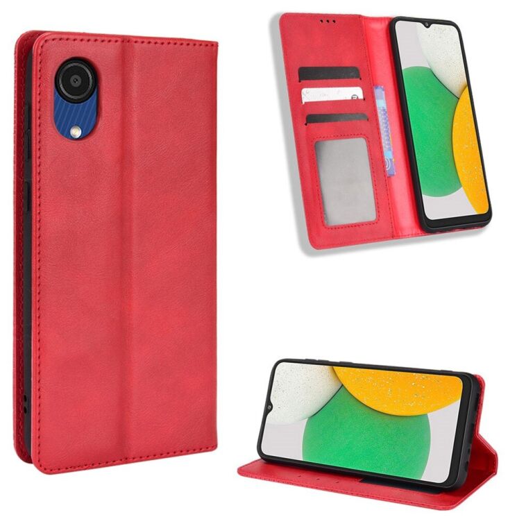 Чехол Deexe Retro Style для Samsung Galaxy A03 Core (A032) - Red: фото 8 из 9