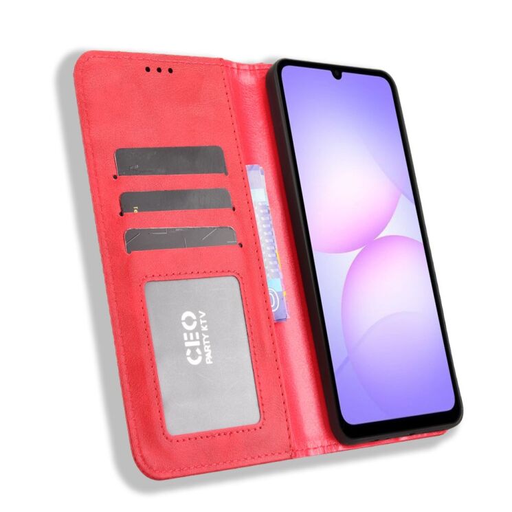 Чехол Deexe Retro Style для Samsung Galaxy A07 (A075) - Red: фото 6 из 18