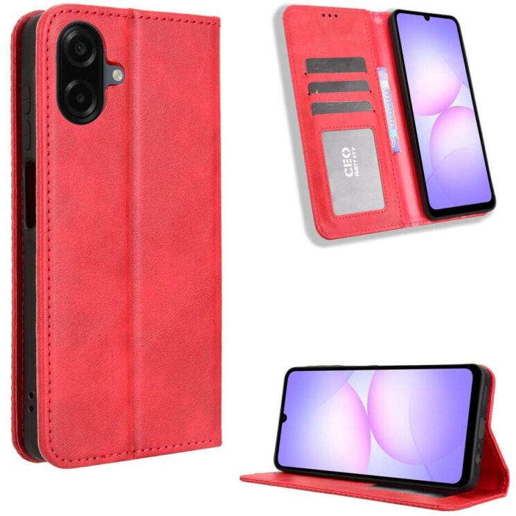 Чехол Deexe Retro Style для Samsung Galaxy A07 (A075) - Red: фото 2 из 18
