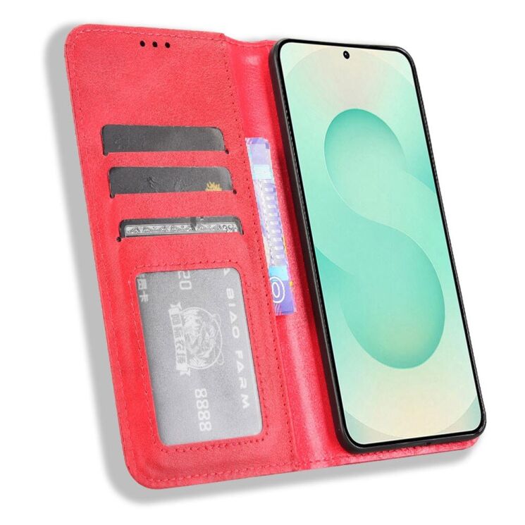 Чехол Deexe Retro Style для Samsung Galaxy S25 Edge (S937) - Red: фото 3 из 7
