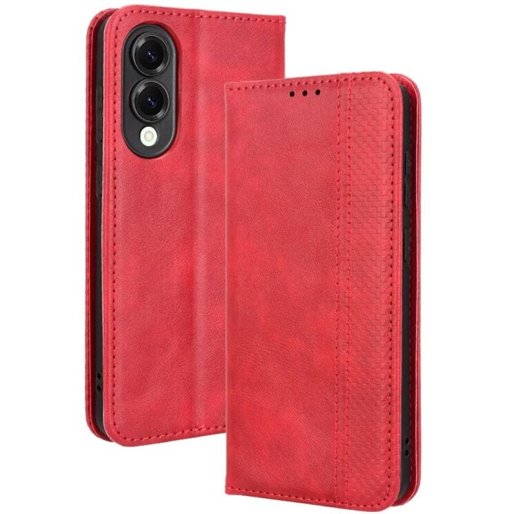Чехол Deexe Retro Style для Samsung Galaxy S25 Edge (S937) - Red: фото 1 из 7