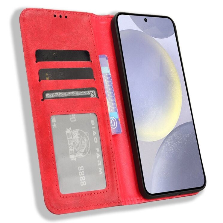 Чехол Deexe Retro Style для Samsung Galaxy S25 Plus (S936) - Red: фото 2 из 7