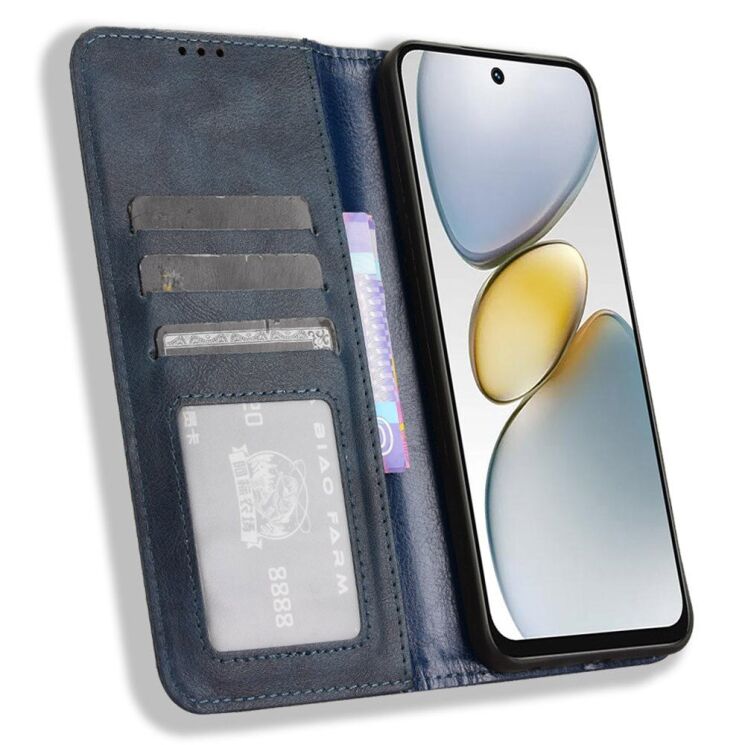 Чехол Deexe Retro Style для TECNO Spark Go 1 - Blue: фото 2 из 7