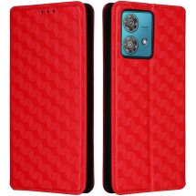 Чохол Deexe Rhombus Book для Motorola Edge 40 Neo - Red: фото 1 з 6
