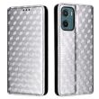Чехол Deexe Rhombus Book для Motorola Moto G05 / Moto E15 - Silver (372702S)