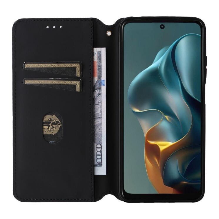 Чехол Deexe Rhombus Book для Motorola Moto G05 / Moto E15 - Silver: фото 2 из 10