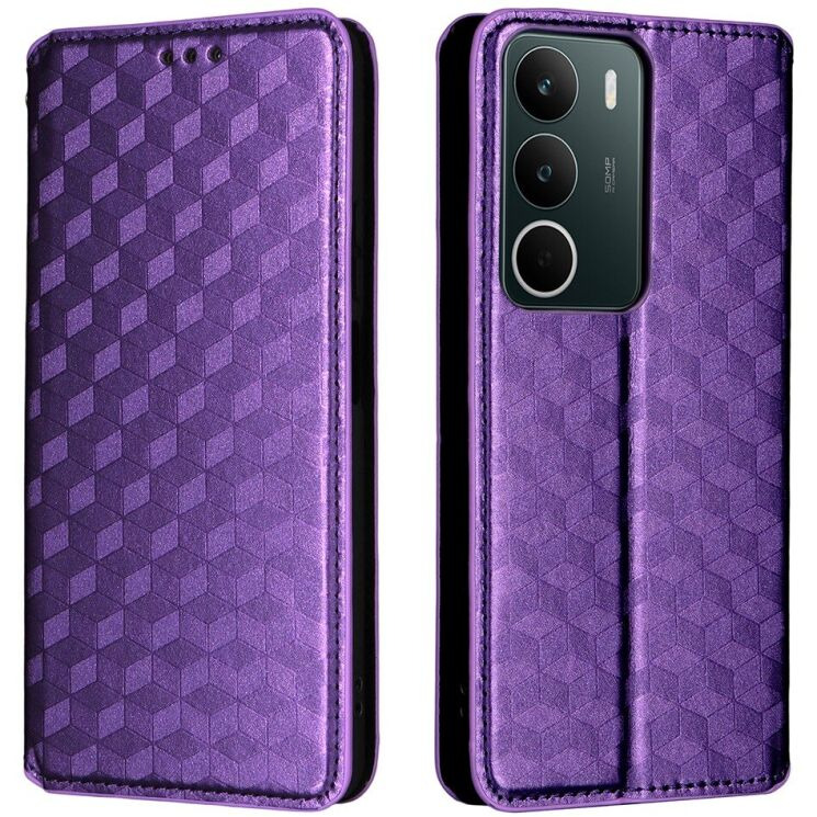 Чохол Deexe Rhombus Book для Realme C71 - Purple: фото 1 з 6