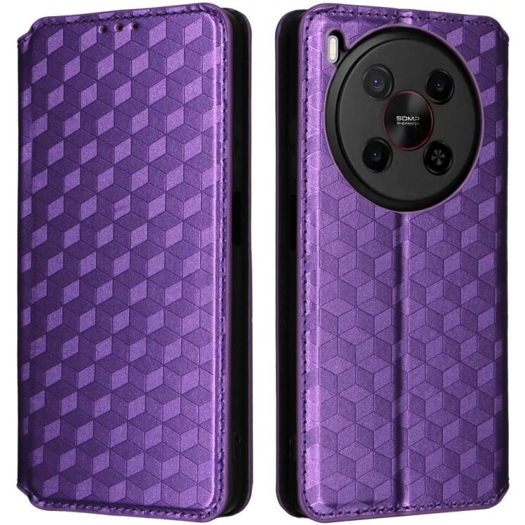 Чехол Deexe Rhombus Book для ZTE Nubia V70 Max - Purple: фото 1 из 10