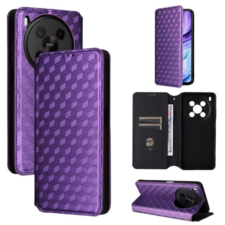 Чехол Deexe Rhombus Book для ZTE Nubia V70 Max - Purple: фото 8 из 10