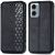 Чехол Deexe Rhombus Wallet для Motorola Moto G24 Power - Black: фото 1 из 6