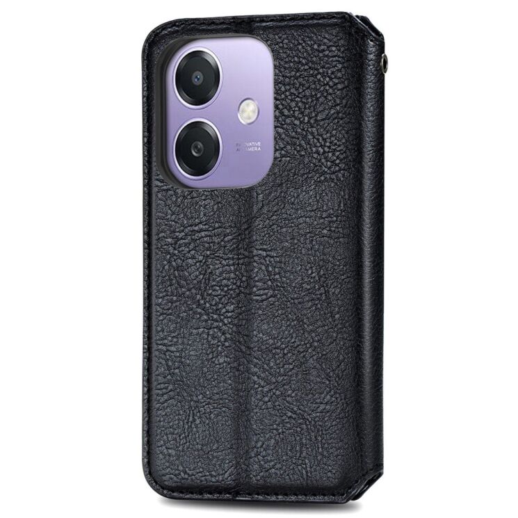 Чохол Deexe Rhombus Wallet для OPPO A3x / A3 / A40m - Black: фото 5 з 9