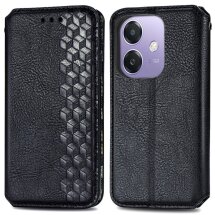 Чехол Deexe Rhombus Wallet для OPPO A3x / A3 / A40m - Black: фото 1 из 9