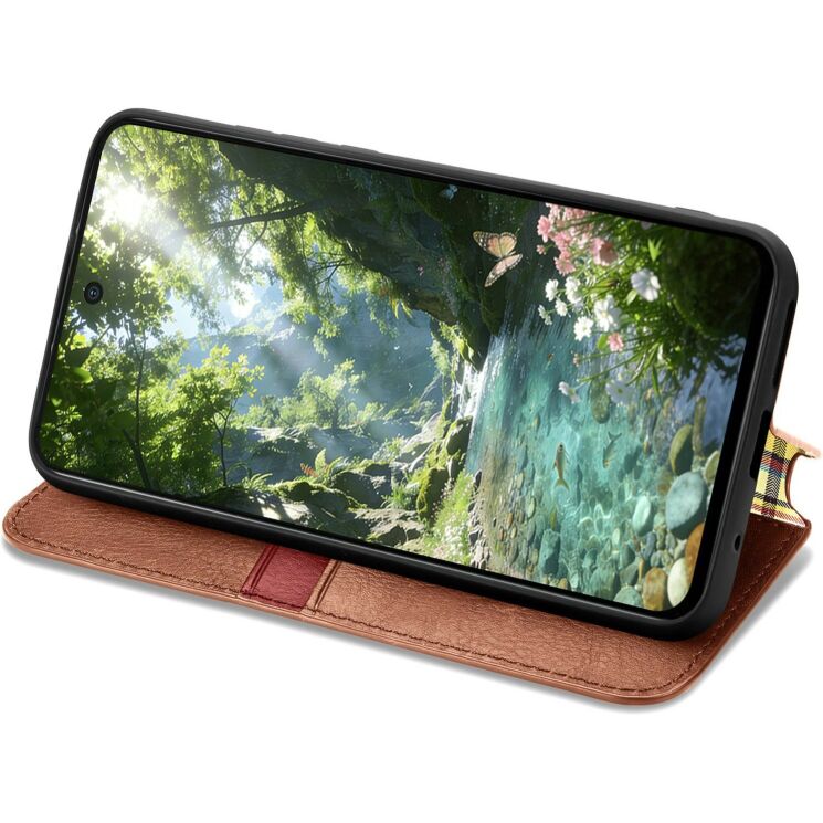Чехол Deexe Rhombus Wallet для OPPO Reno 16 / 16 Pro - Brown (413215Z) Чехол Deexe Rhombus Wallet для OPPO Reno 16 / 16 Pro - Brown: фото 3 из 12