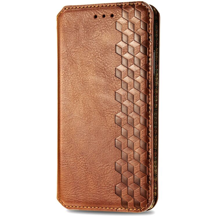 Чехол Deexe Rhombus Wallet для OPPO Reno 16 / 16 Pro - Brown (413215Z) Чехол Deexe Rhombus Wallet для OPPO Reno 16 / 16 Pro - Brown: фото 4 из 12