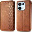 Чехол Deexe Rhombus Wallet для OPPO Reno 16 / 16 Pro - Brown (413215Z)