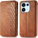 Чехол Deexe Rhombus Wallet для OPPO Reno 16 / 16 Pro - Brown (413215Z). Фото 1 из 12
