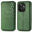 Чехол Deexe Rhombus Wallet для Realme GT 6 - Green (357810G)