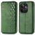 Чехол Deexe Rhombus Wallet для Realme GT 6 - Green: фото 1 из 7