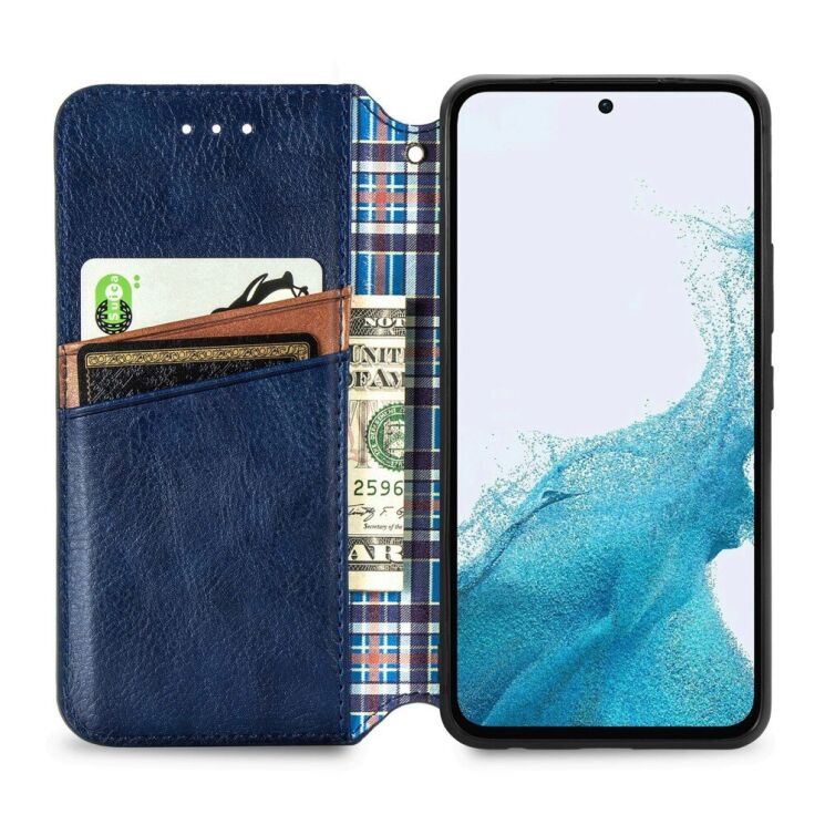 Чехол Deexe Rhombus Wallet для Samsung Galaxy A36 (A366) / A56 (A566) - Blue: фото 2 из 9